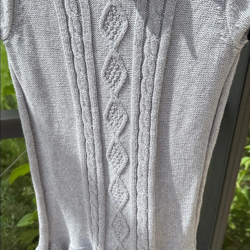 Gymboree girls 7 sparkle silver and black party Sweater Dress